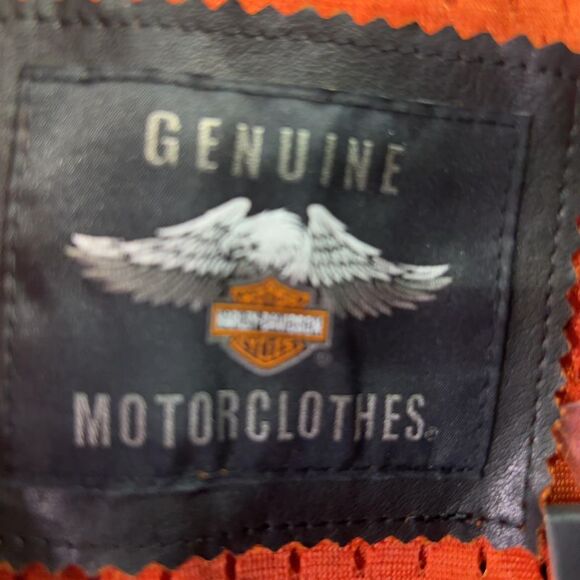 Harley-Davidson Black and Orange Women's Harker Perforated Jacket - Picture 4 of 8